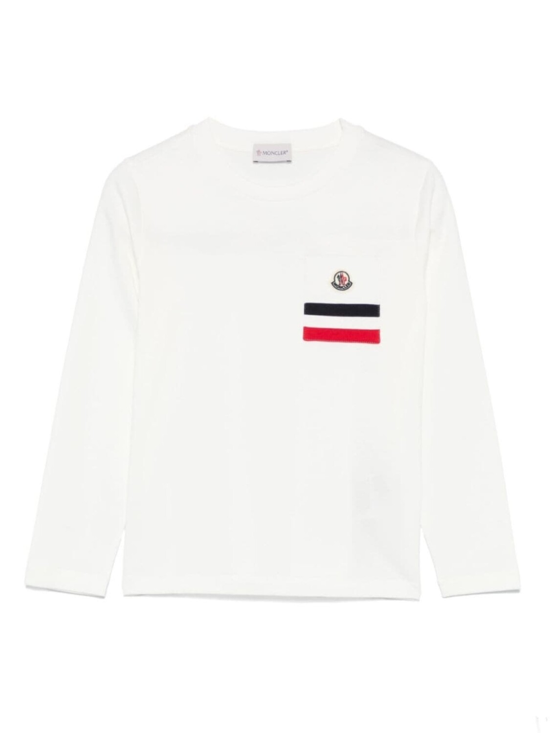 

Moncler Enfant футболка с длинными рукавами и карманами, белый