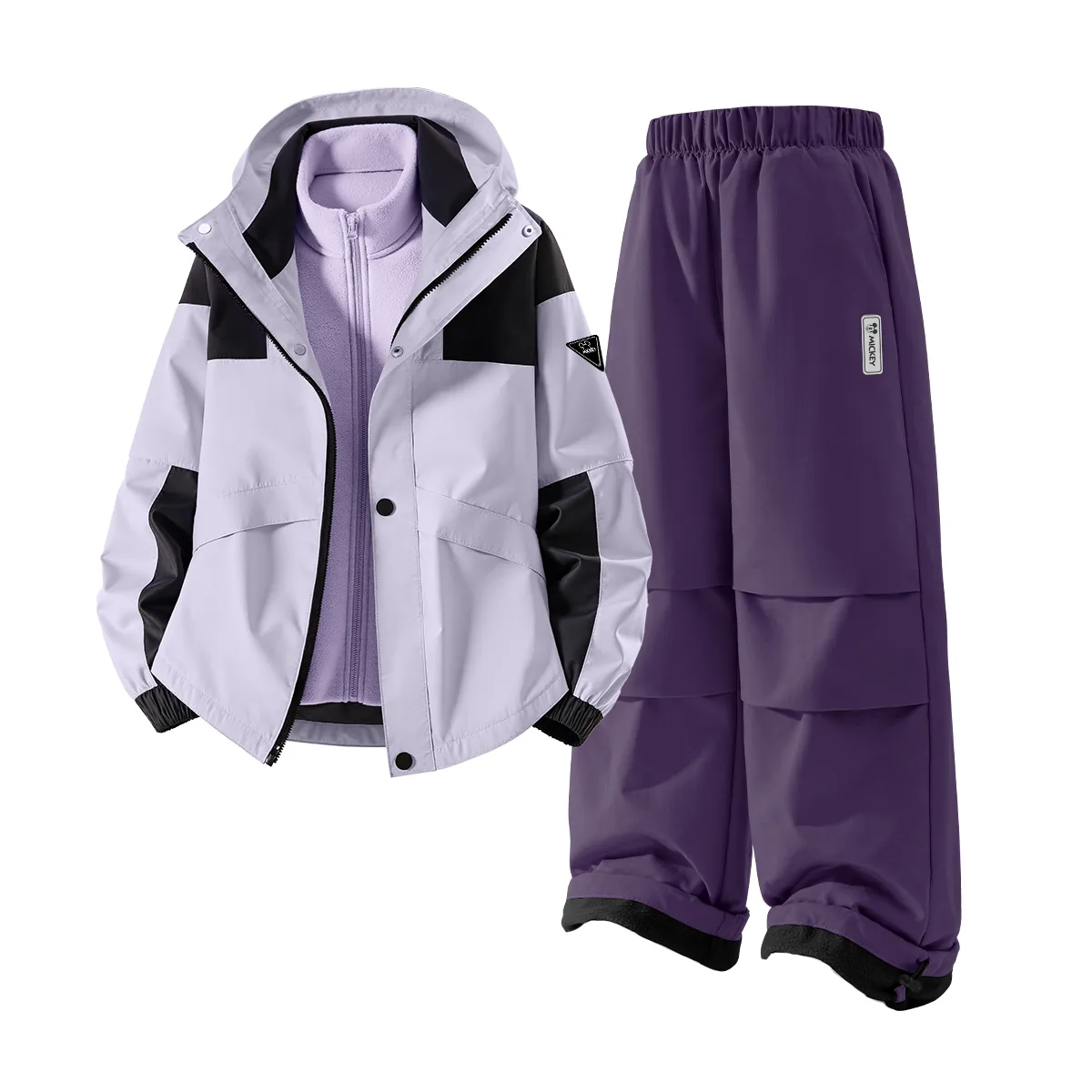 Детская повседневная спортивная толстовка Disney, [Thickened and Fleece-Lined]DiH Triangle Hook-and-Loop K Violet Blue+Solid Color Violet Blue+DiH Square Hook-and-Loop K Starry Sky