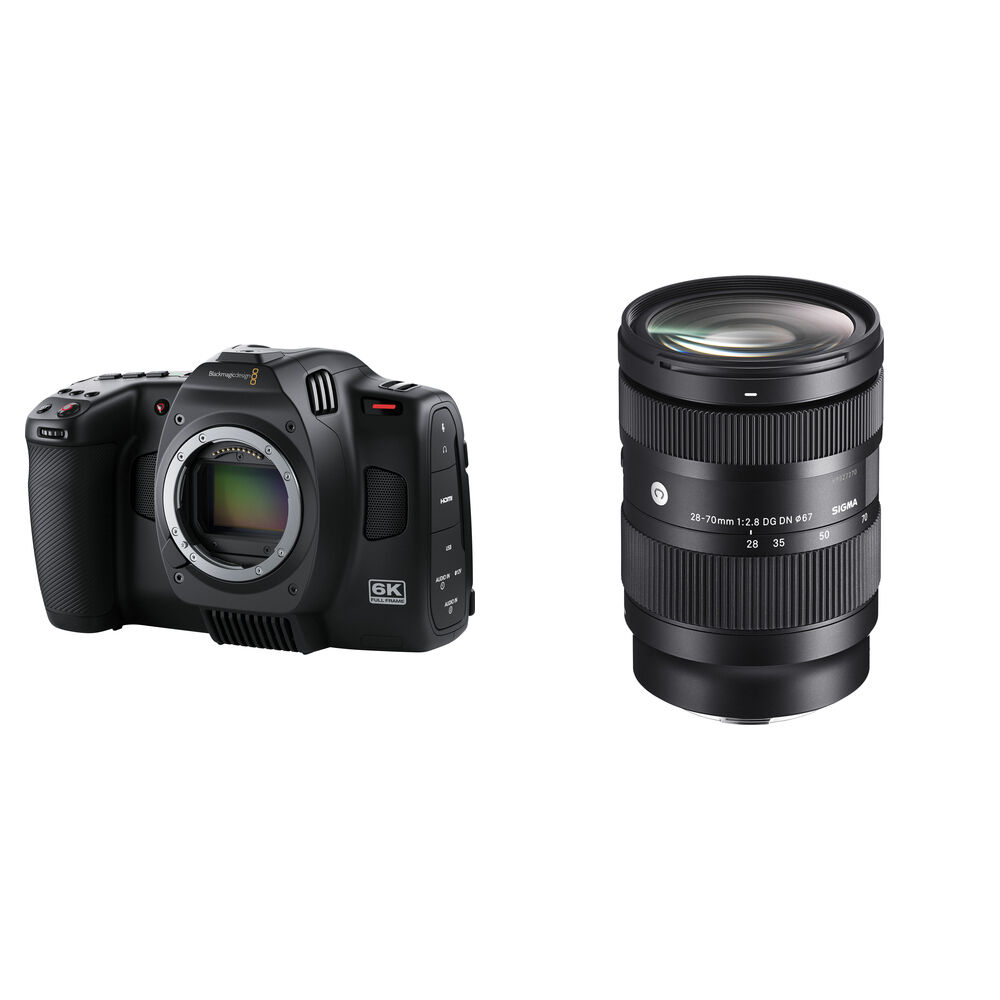 

Комплект из кинокамеры Blackmagic Design Cinema Camera 6K и объектива 28-70 мм f/2.8 DG DN