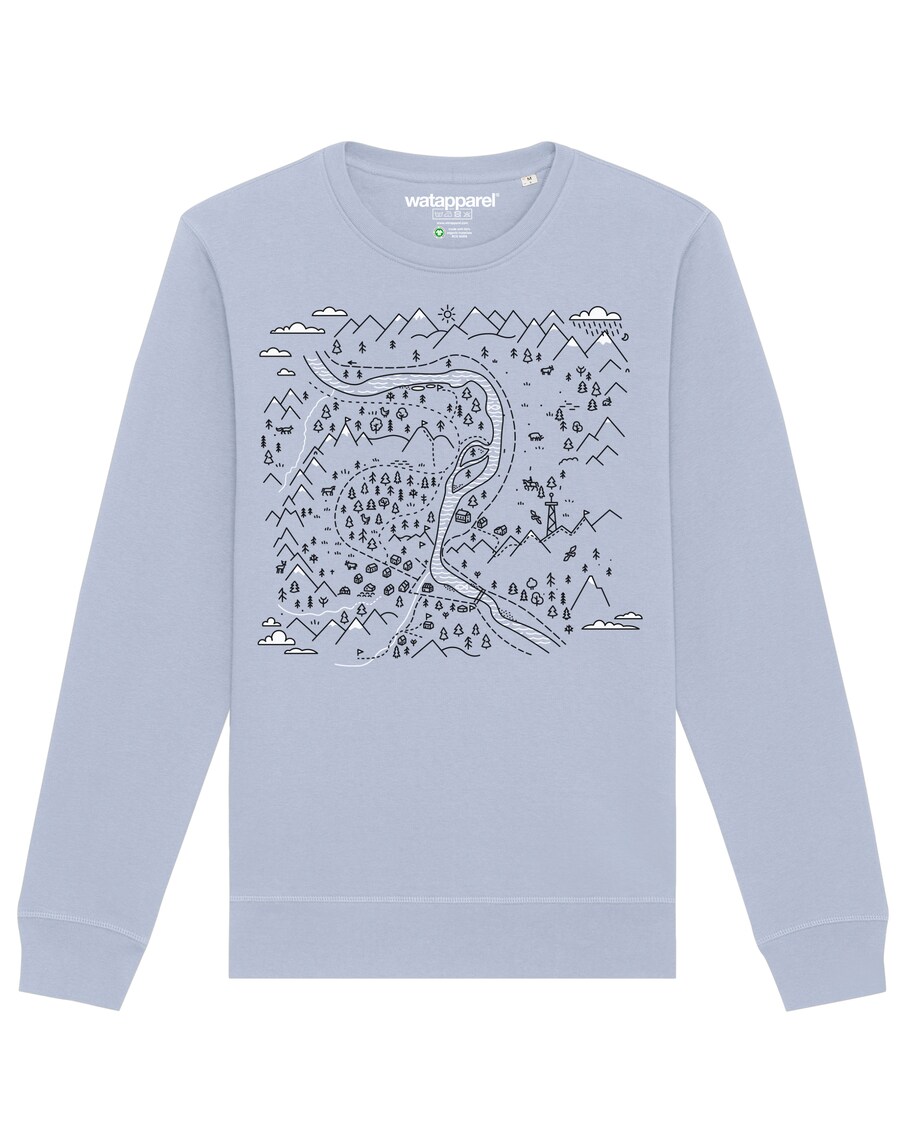 

Толстовка Watapparel Landschaft, светло-синий