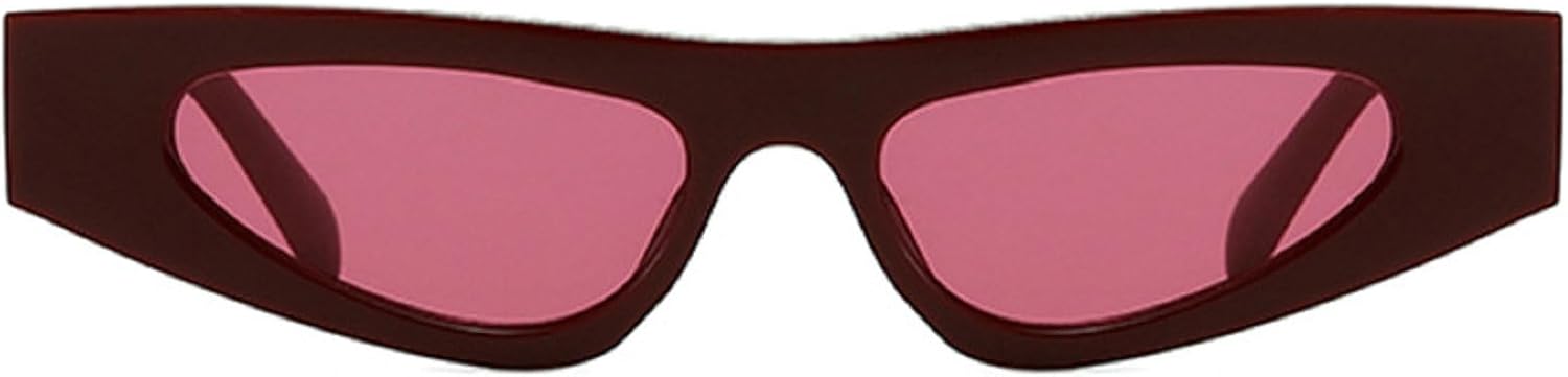 

Модные маленькие солнцезащитные очки «кошачий глаз» для женщин в стиле ретро 90-х, узкие солнцезащитные очки, винтажные очки с защитой от УФ-излучения UV400 mincl, Red