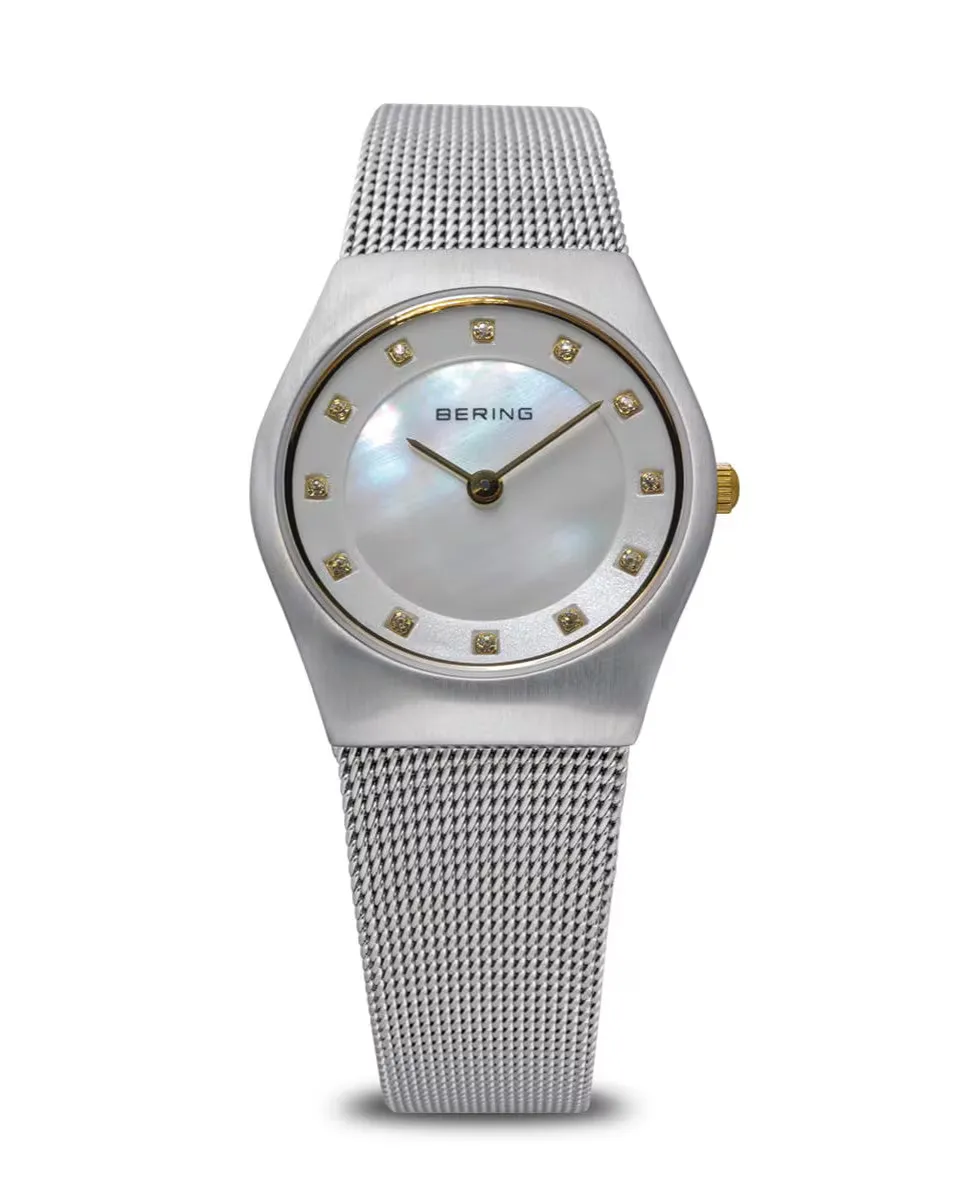 

11927-004 Женские часы CLASSIC с браслетом из миланской сетки Bering, белый