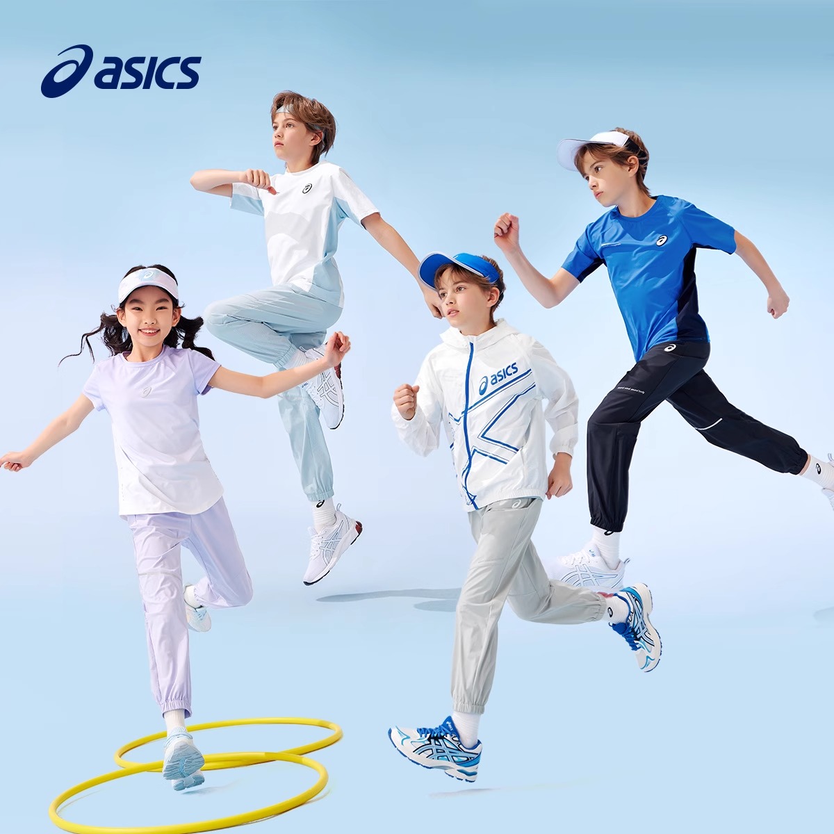 Детские вязаные спортивные штаны Sports Performance SS25 5015 Gray Blue ASICS, серо-синий — фото 4