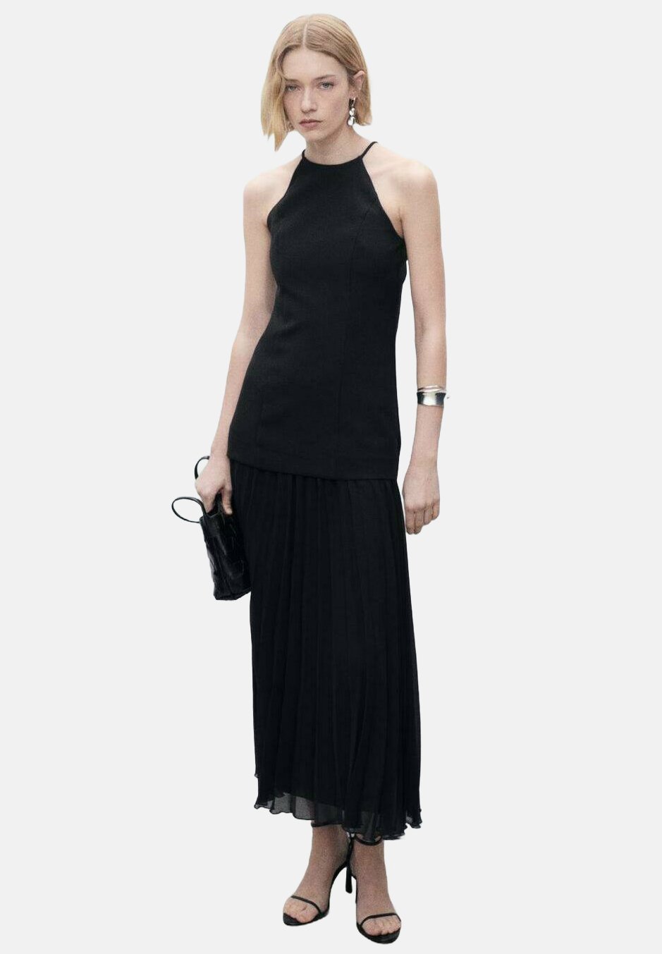 

Платье макси TINA Mango, черный