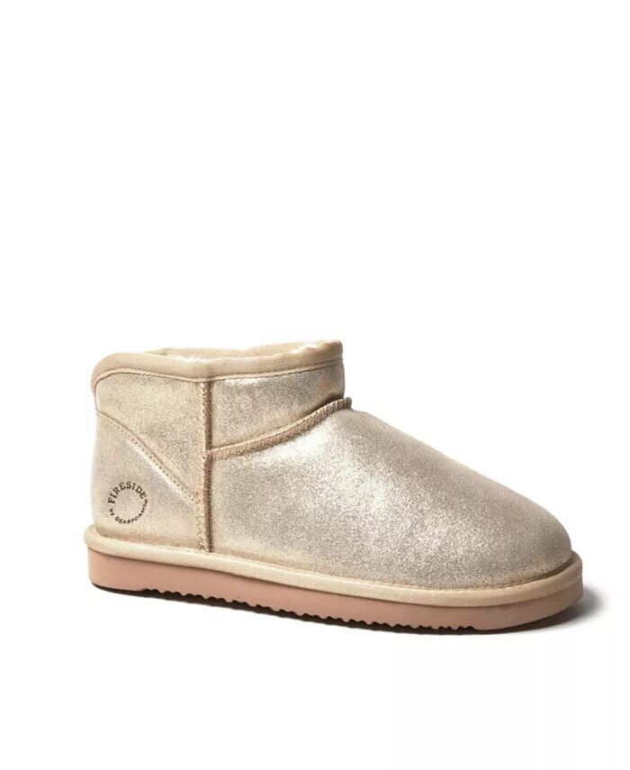 Полусапоги Fireside by Women's Riverland из натуральной овчины Micro Bootie Dearfoams, золотой