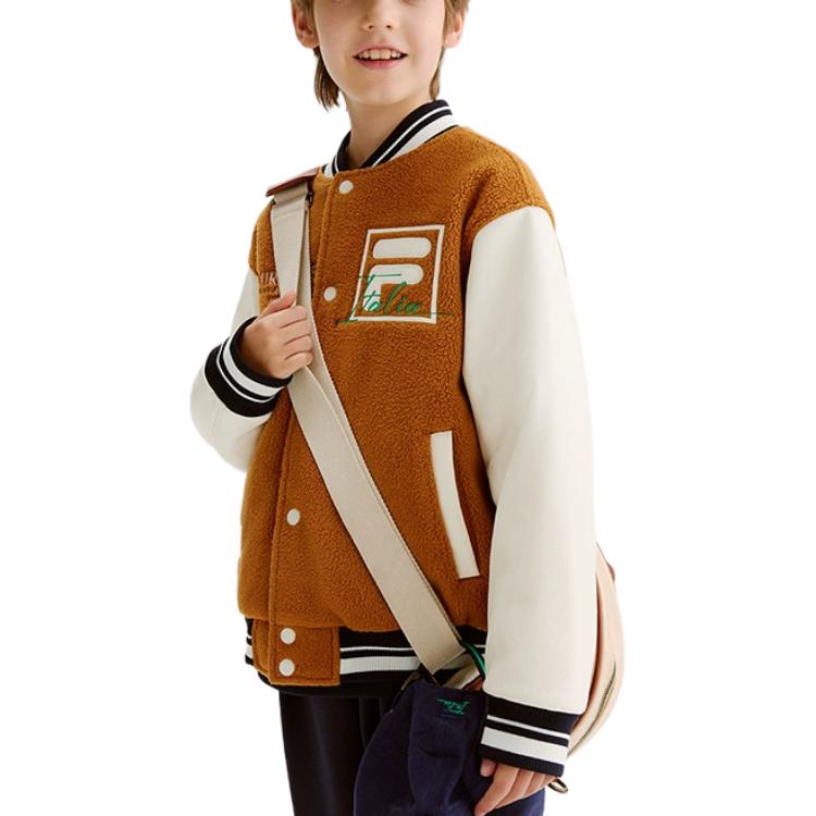 Детская куртка Grade School FILA KIDS, коричневый — фото 4