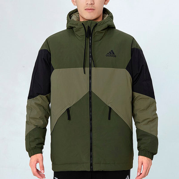 Куртка обратно к спортивной куртке Adidas, зеленый — фото 3