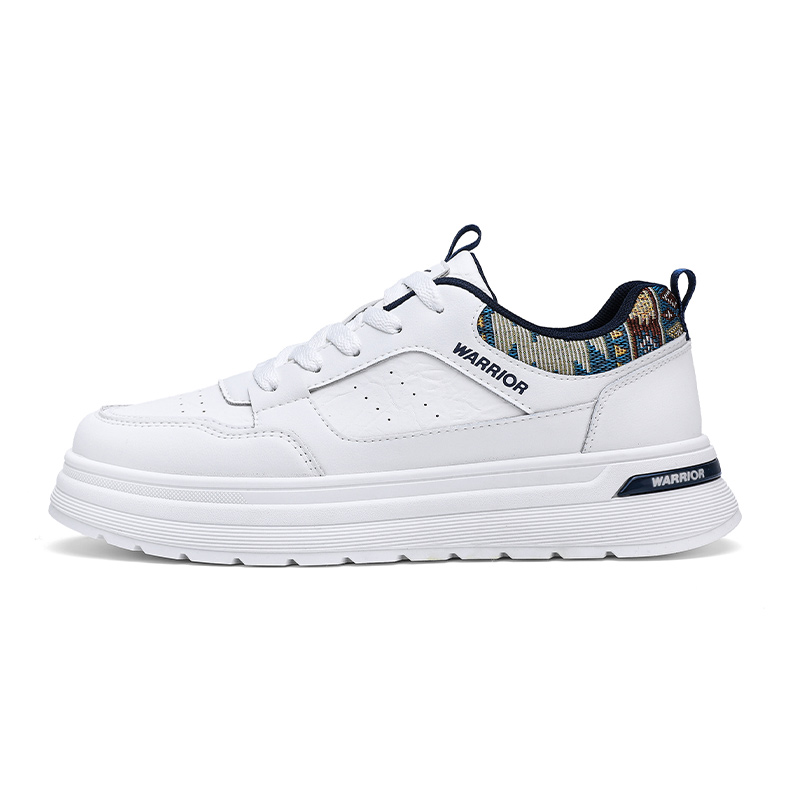 

Износостойкие и легкие низкие кроссовки для скейтбординга мужские WARRIOR, белый темно-синий