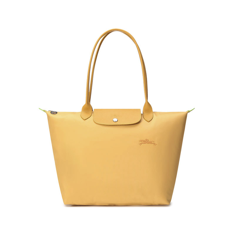 

LONGCHAMP Экологичная холщовая сумка через плечо большая женская желтая