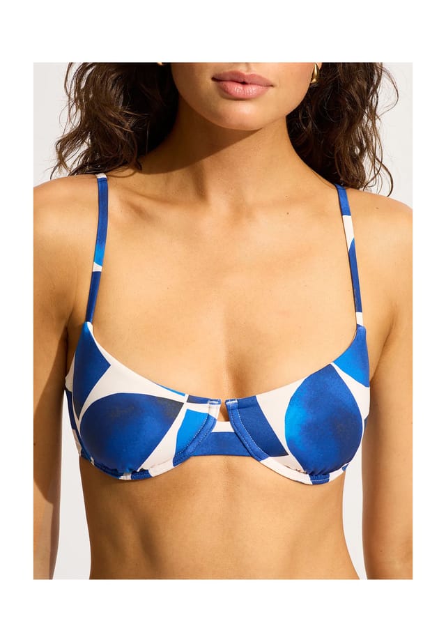 

Верх бикини Sunray с регулируемыми бретелями Seafolly, цвет ultramarine