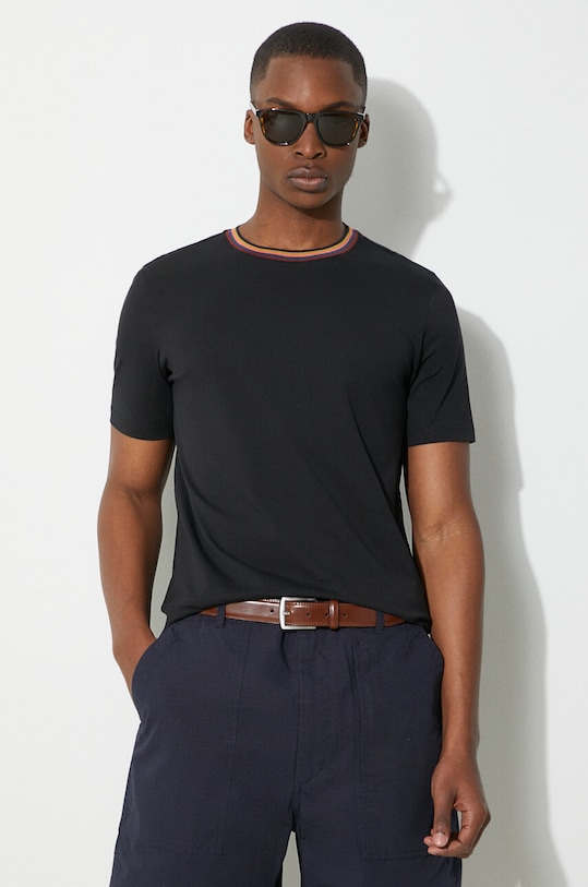 

Хлопковая футболка Paul Smith, черный