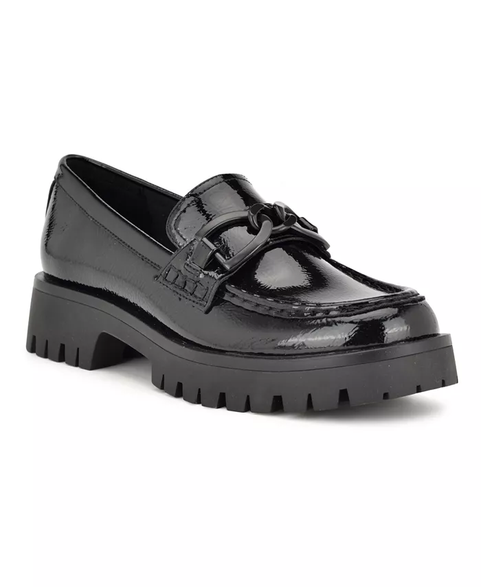 Женские лоферы Gables Chain на массивной подошве Nine West, черный