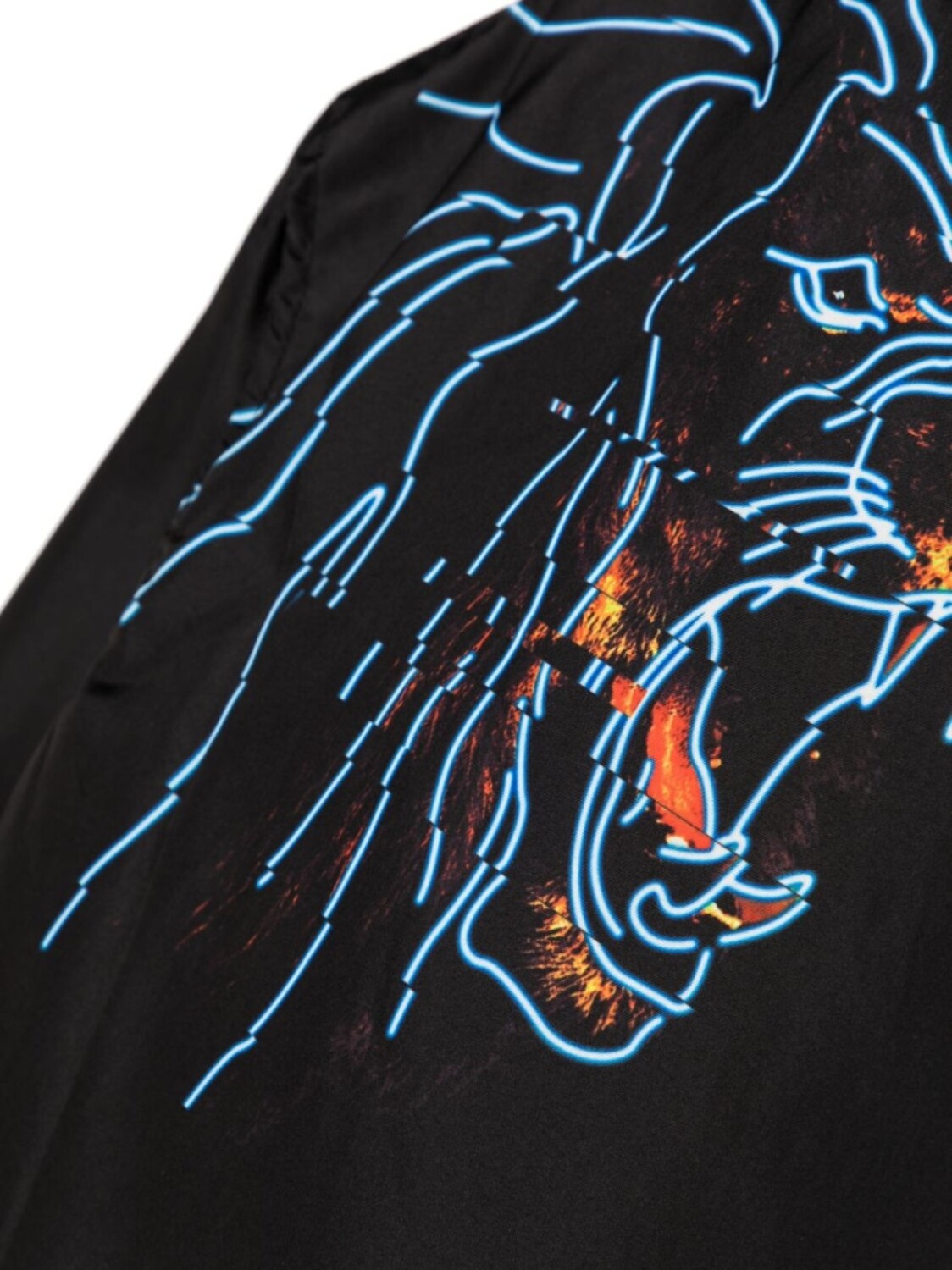 Ветровка на молнии с принтом Lion Marcelo Burlon County Of Milan Kids, черный — фото 3