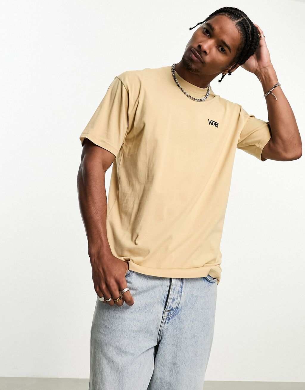 

Белая футболка с логотипом Vans на левой стороне груди, Белый, Белая футболка с логотипом Vans на левой стороне груди