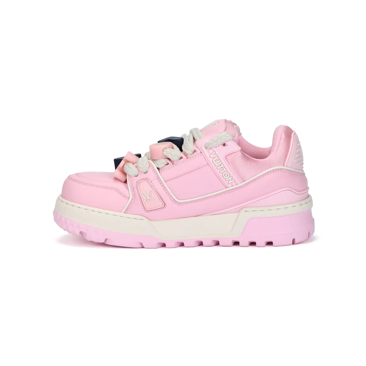 LOUIS VUITTON Кроссовки Trainer Maxi LOVE Component Logo Low Top для скейтбординга, женские, розовые