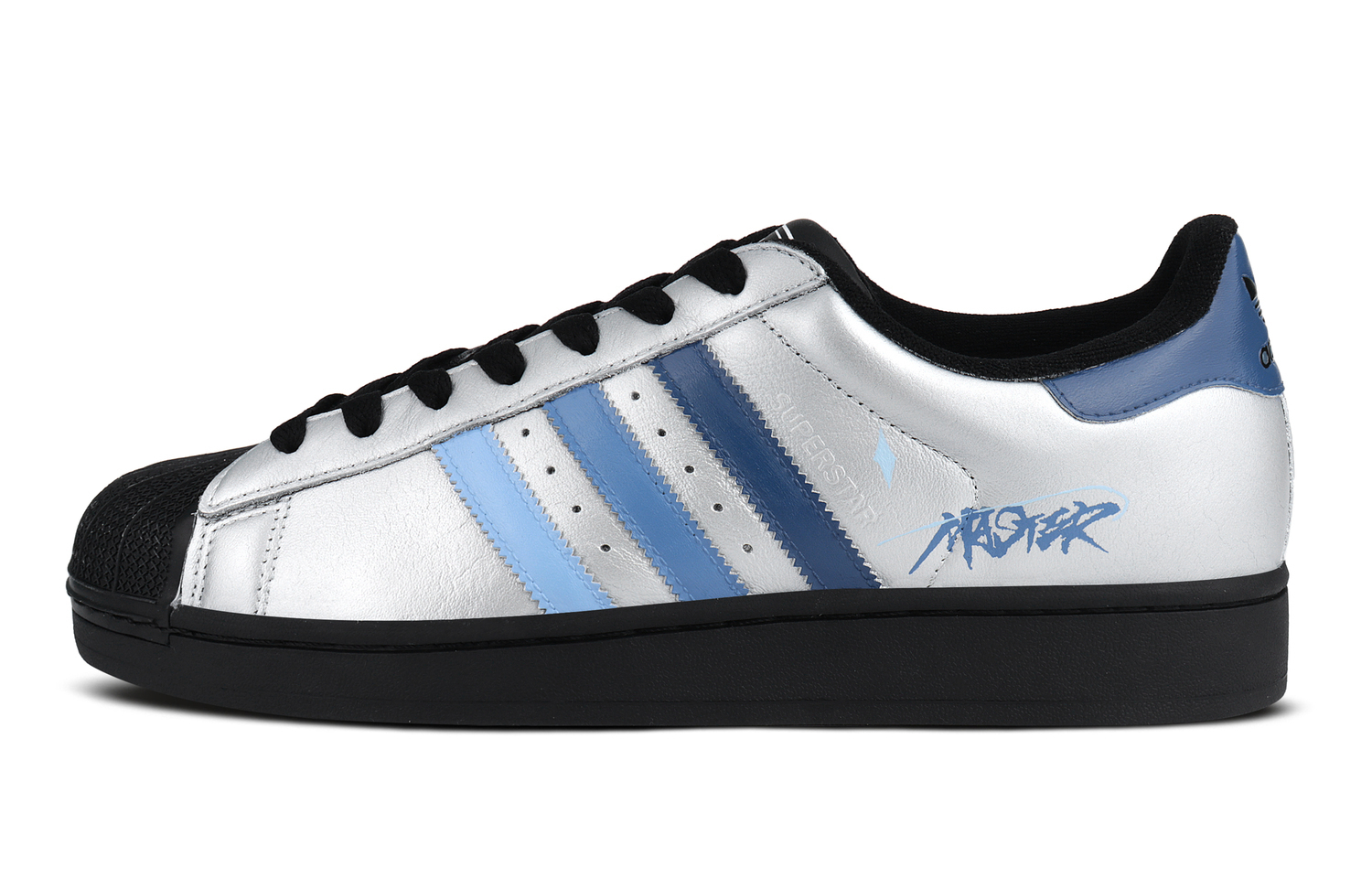 

Adidas Originals SUPERSTAR Износостойкие и легкие низкие кроссовки для скейтбординга Unisex Blue Silver