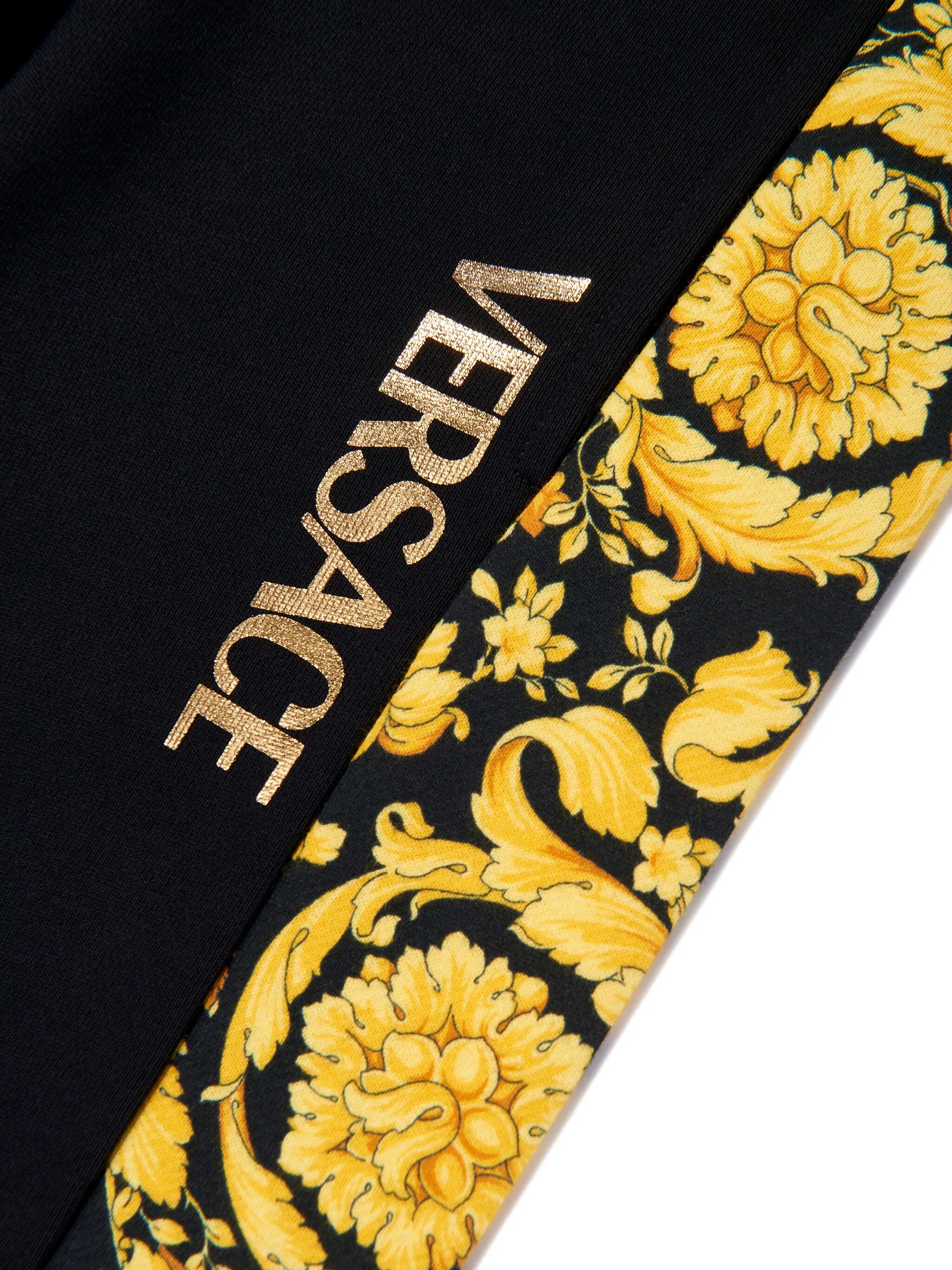 

Спортивные брюки с принтом Barocco Versace Kids, черный