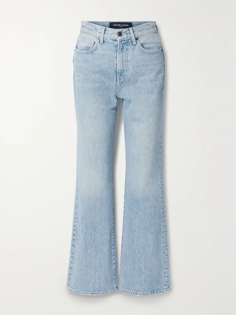 

Джинсы широкого кроя с завышенной талией Crosbie Veronica Beard, цвет Light denim