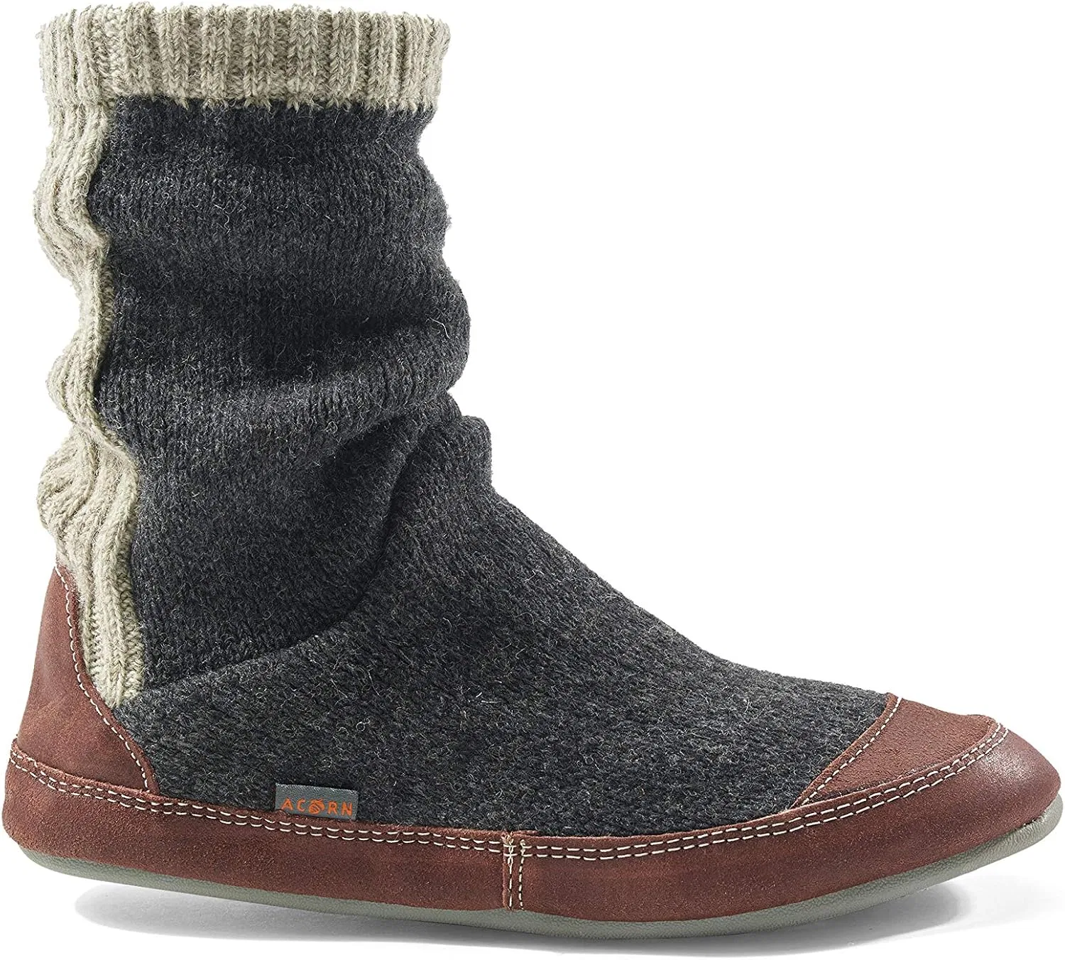 Мужские домашние тапочки-сапоги Acorn, Anthracite Ragg Wool