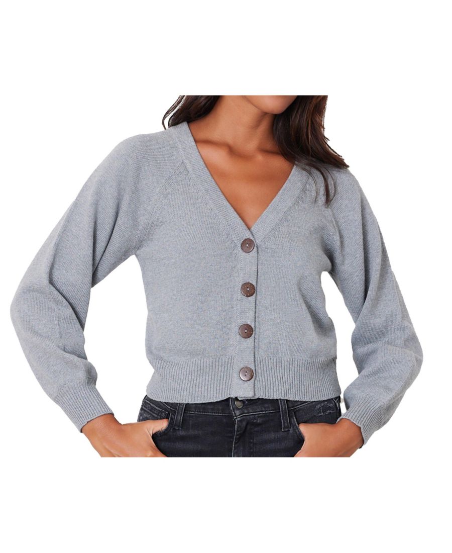 

Женский хлопковый кардиган Greta, цвет лесной зеленый Paneros Clothing, Heather grey