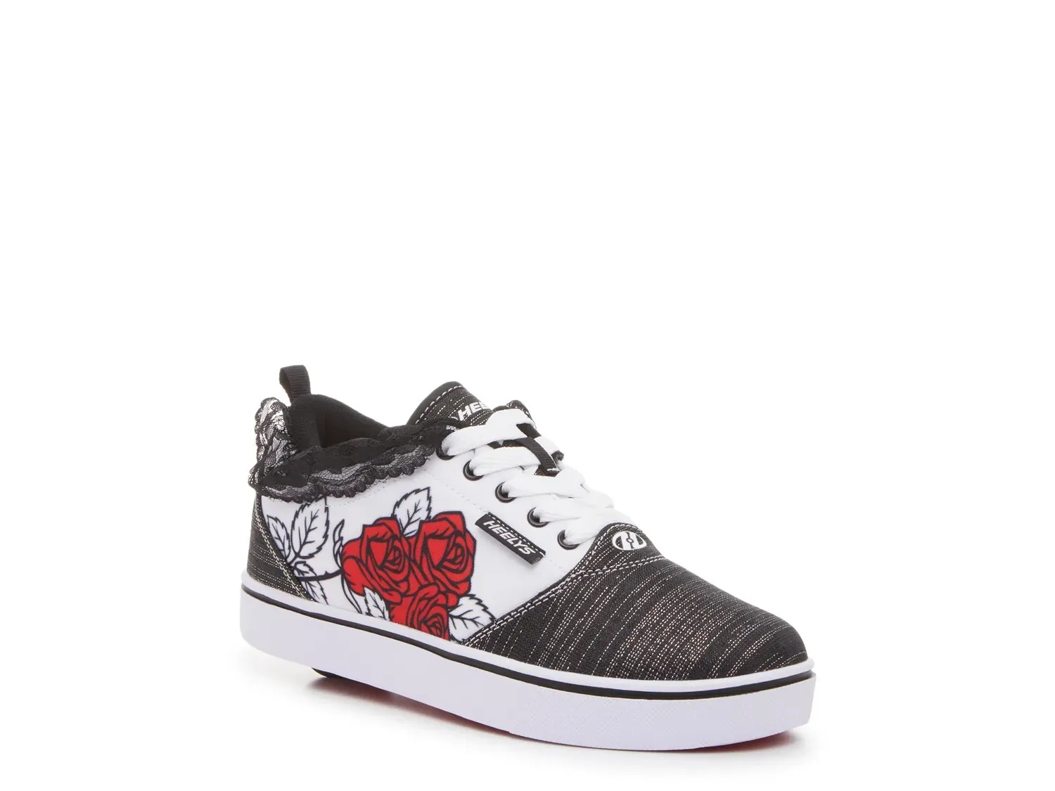 

Кроссовки Heelys Pro 20 Skate Shoe — детские, черно-белый цветочный принт
