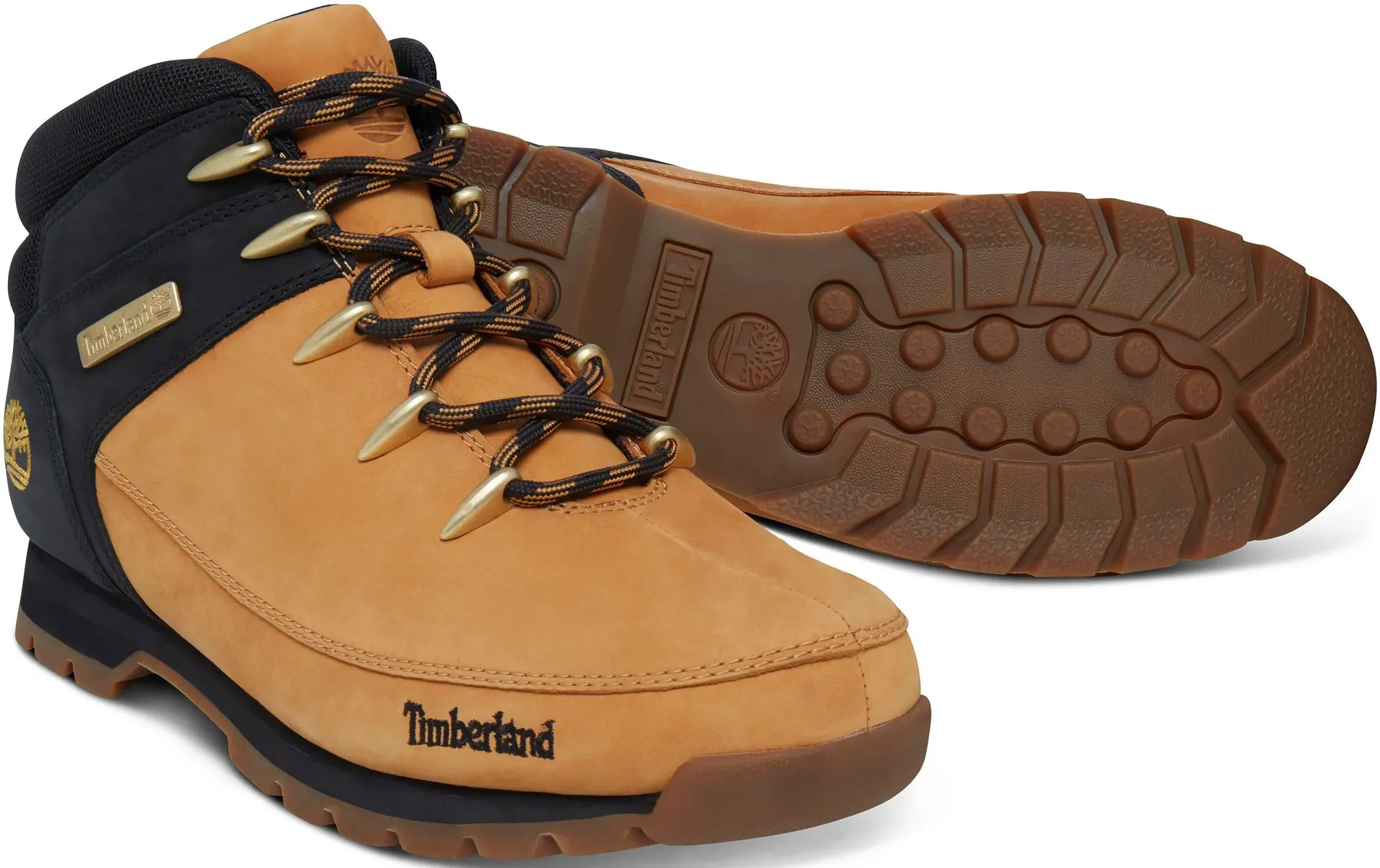 Мужские ботинки Timberland Euro Sprint на шнуровке, горчично-черные — фото 4