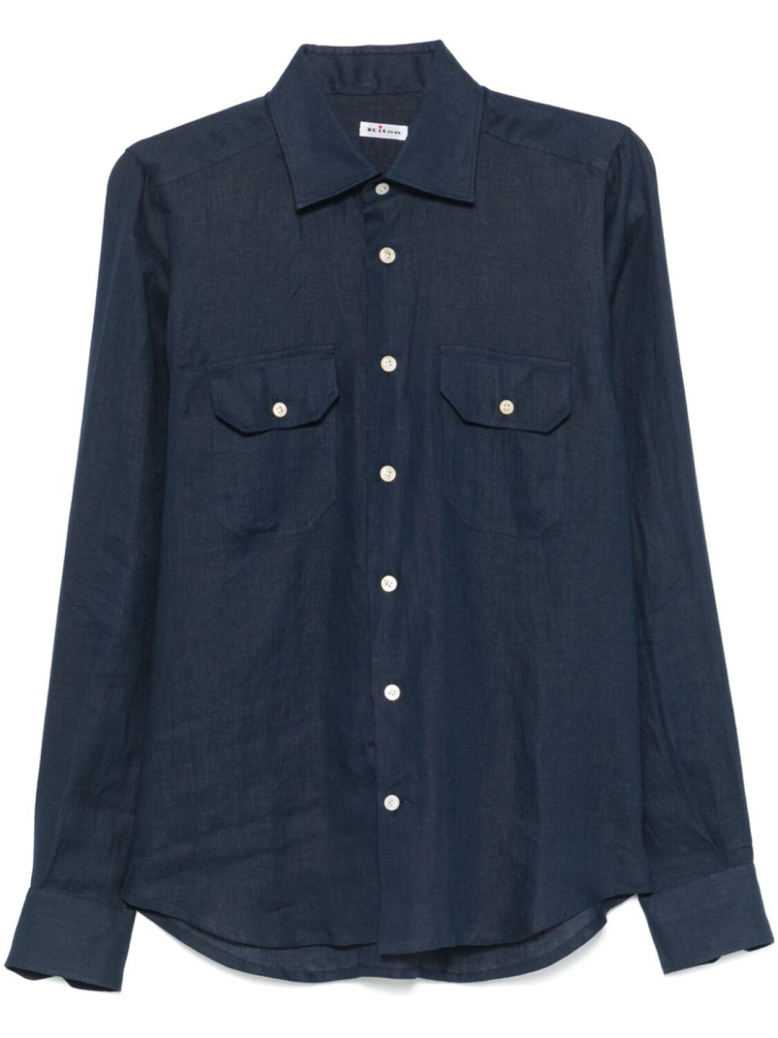 

Kiton льняная рубашка, синий