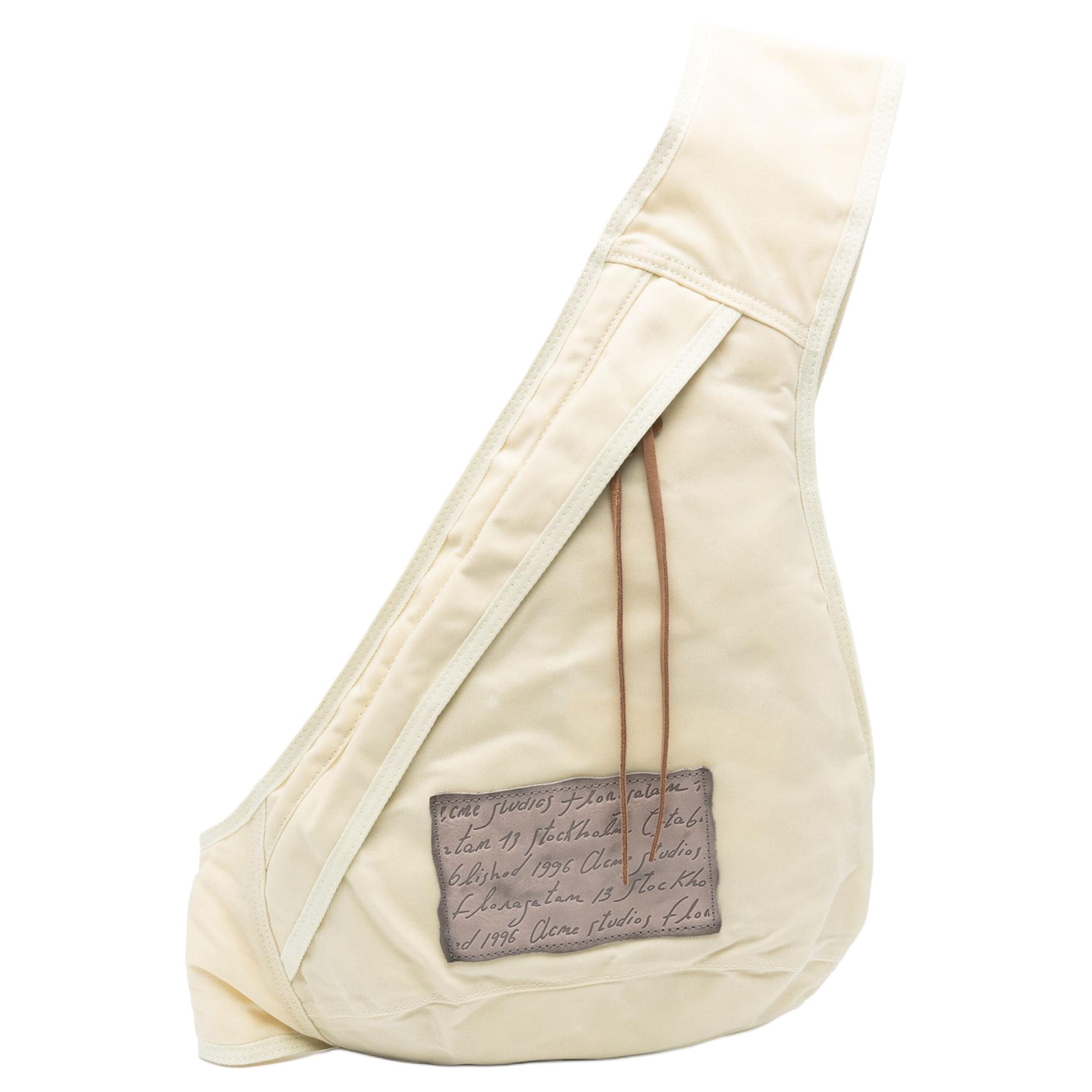 

Acne Studios Хлопковая поясная сумка слинг-бэг унисекс white