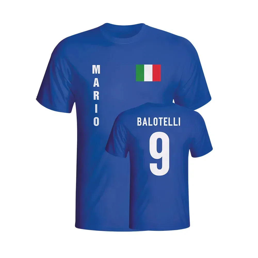 Футболка детская с флагом Mario Balotelli Italy, синий