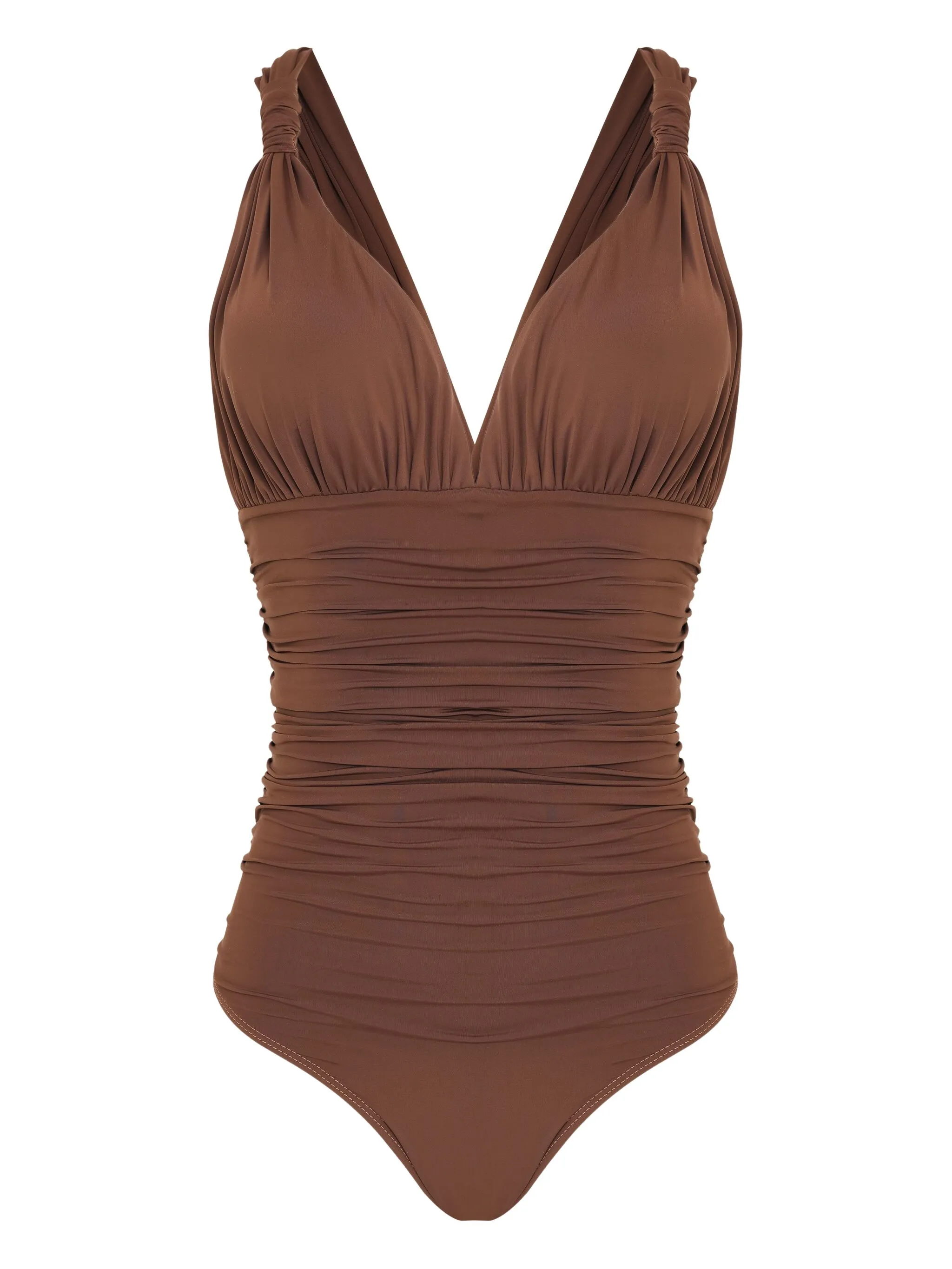 

Купальник Eli с V-образным вырезом Brigitte, коричневый