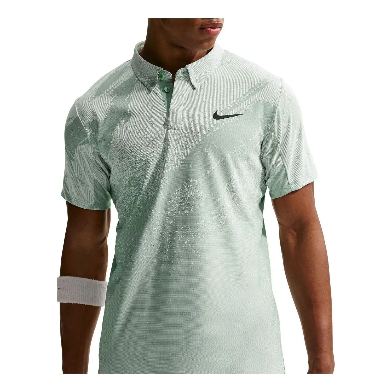 Футболка-поло Nike Court Slam Dri-FIT ADV 'Steam Barely Green Black' IB1028-006, зеленый