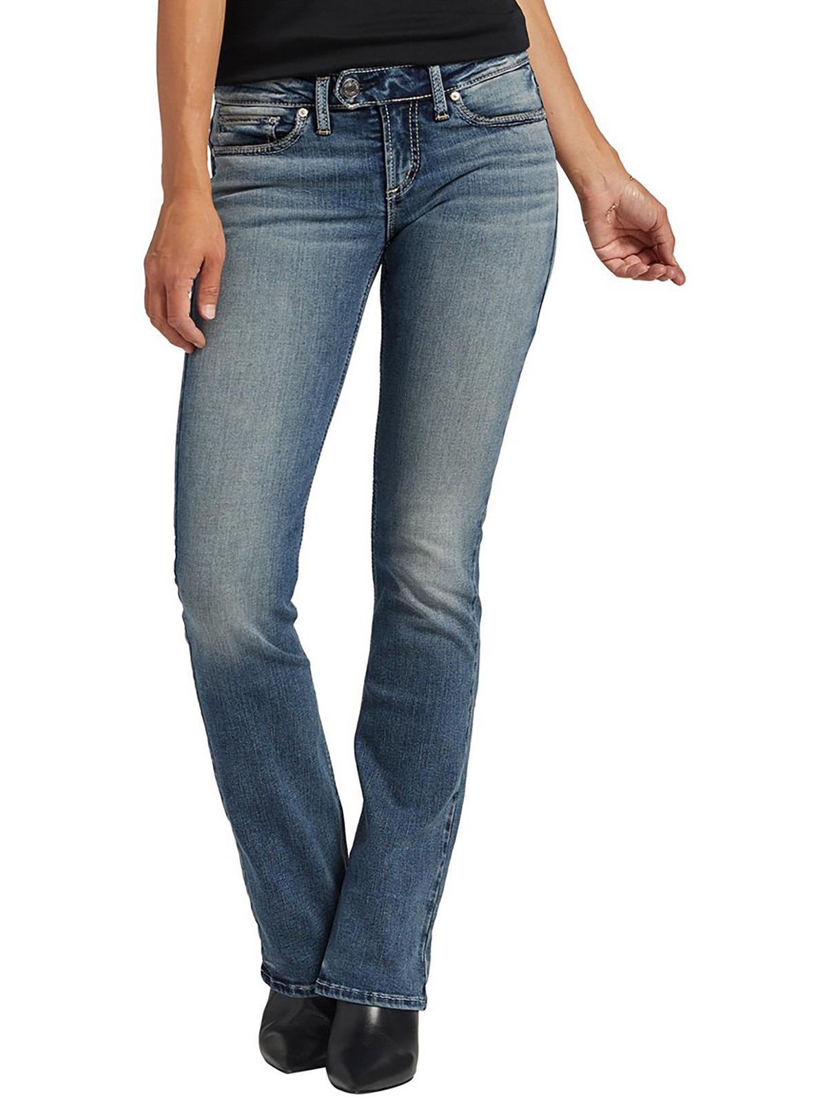 

Вторник Женские Узкие Джинсы Bootcut с Низкой Посадкой Silver Jeans, индиго