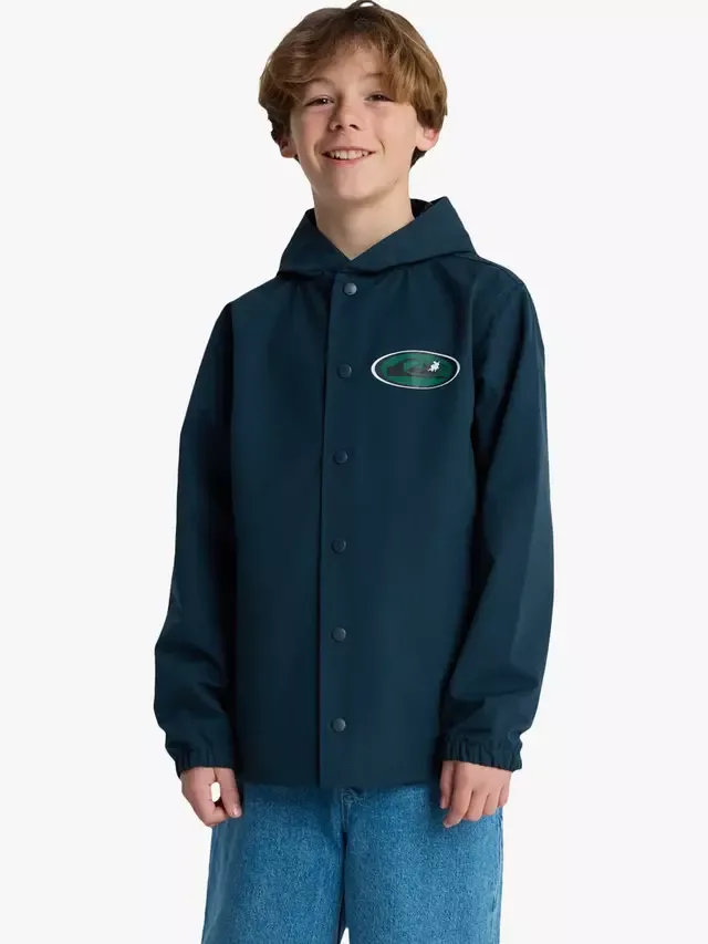 Детская куртка Quicksilver с капюшоном Дождевое облако, темно-синяя Quiksilver