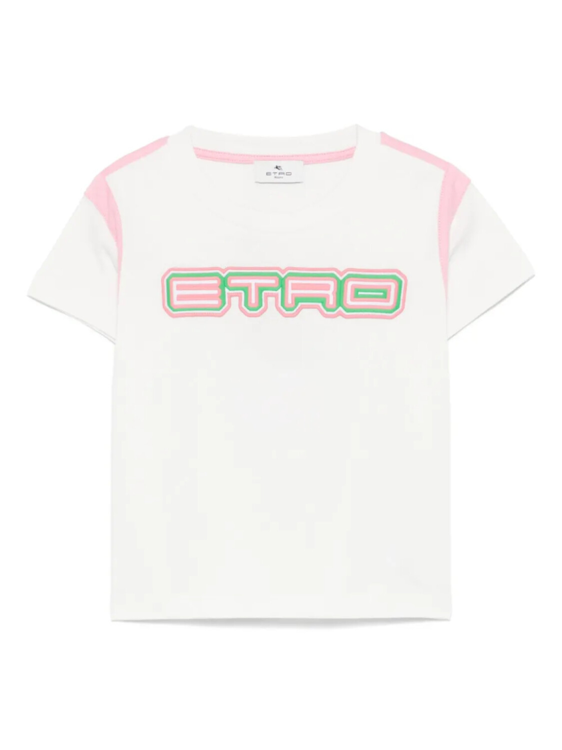 

ETRO KIDS футболка с вышитым логотипом, белый