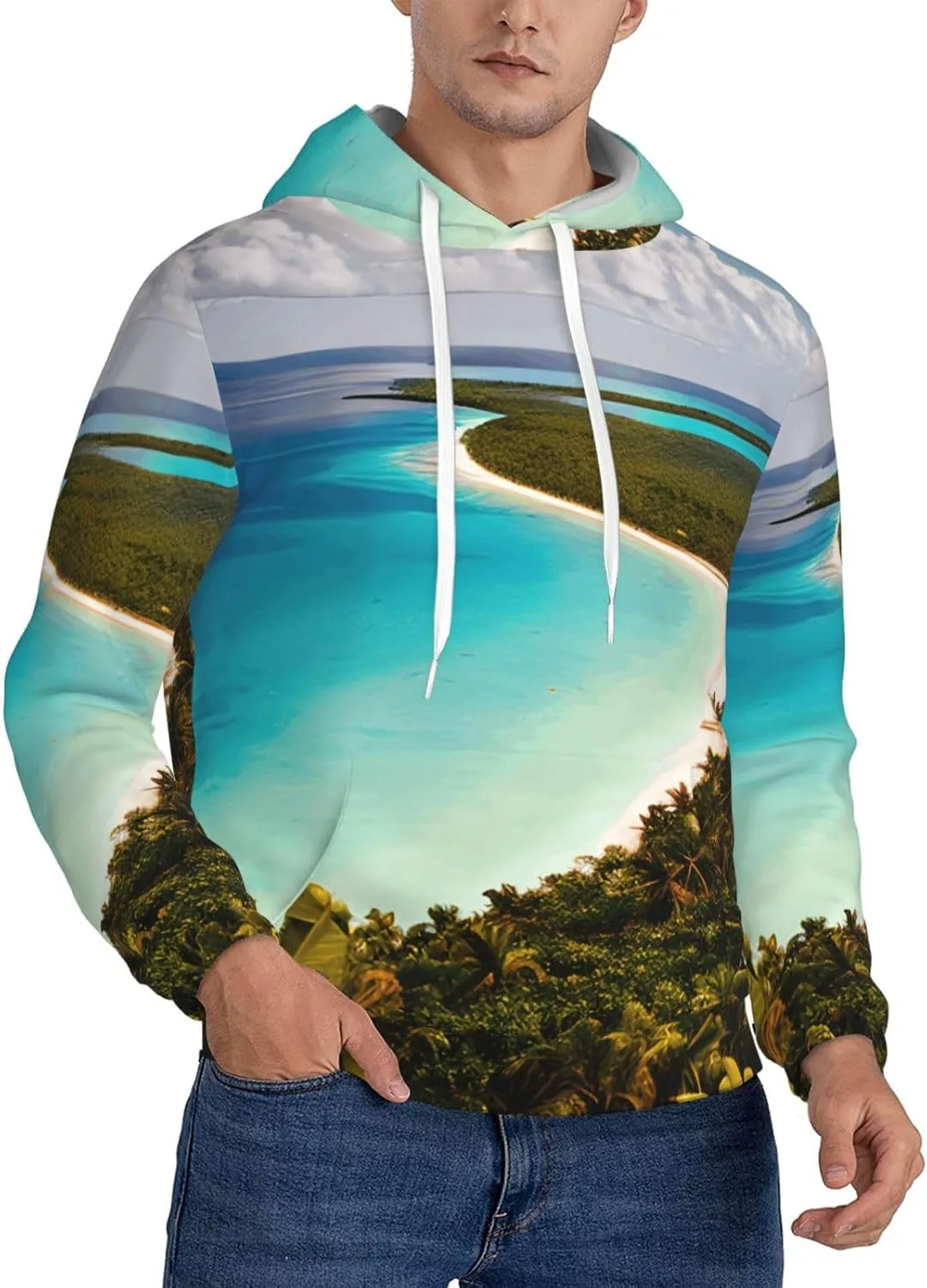 

Толстовка BaerK с капюшоном и принтом "остров Куба"