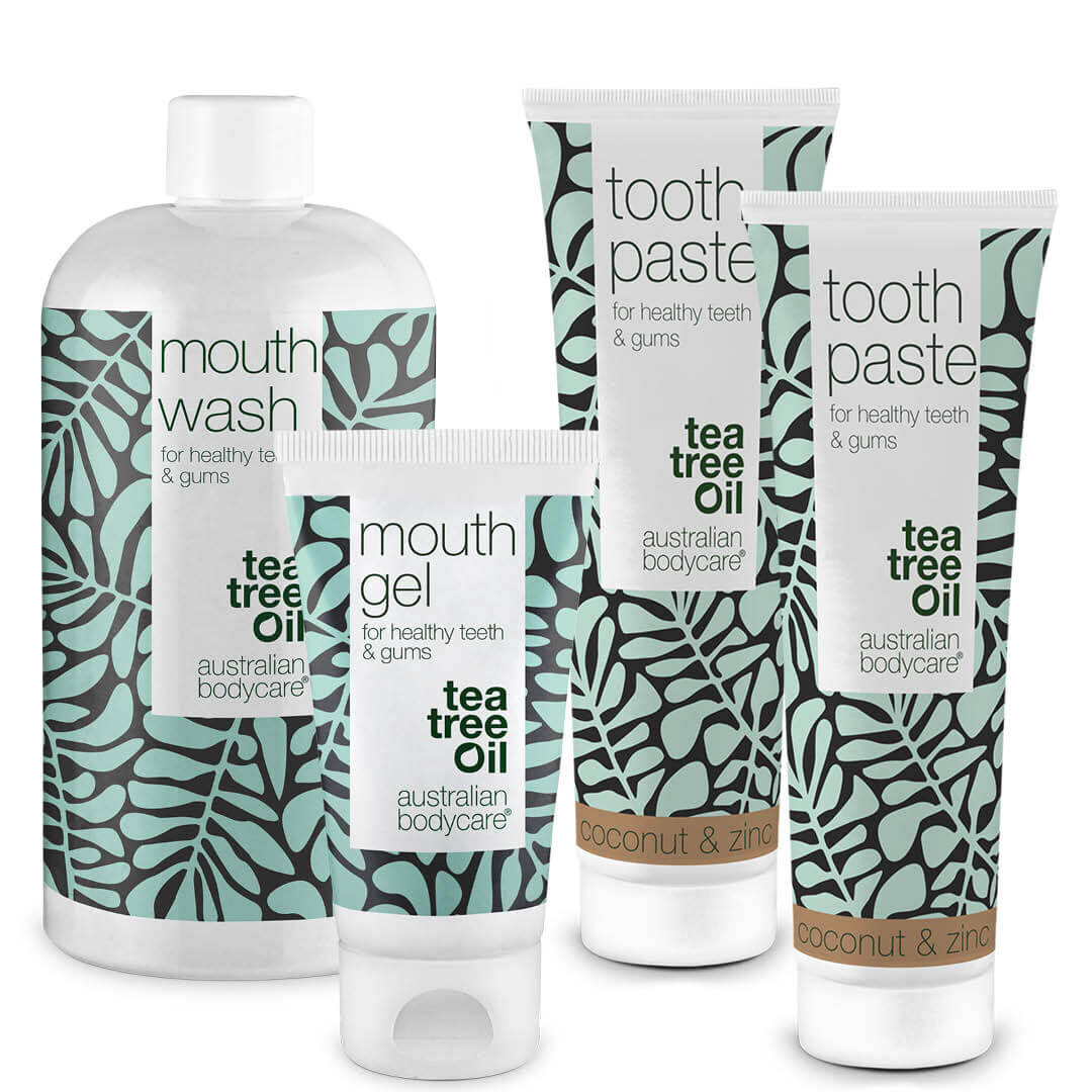 

Australian Bodycare, Набор средств по уходу за полостью рта с маслом чайного дерева, 4 шт