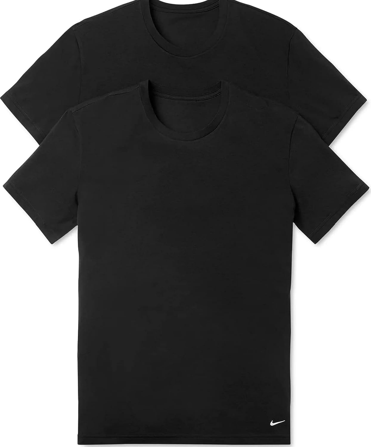 

Мужская облегающая майка с круглым вырезом Nike Dri-FIT Essential Cotton Stretch (2 шт.), Black/White