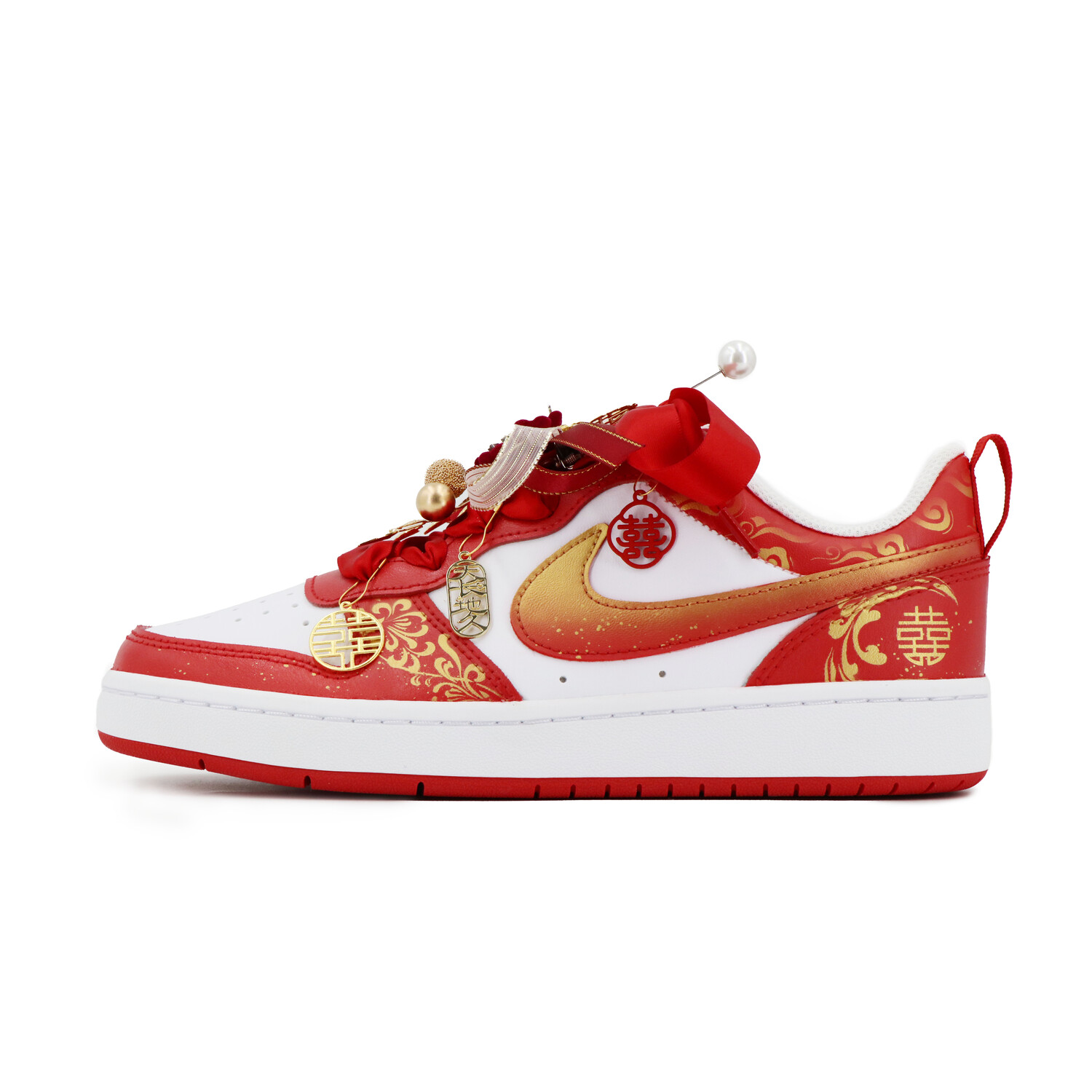 

Обувь для скейтбординга Court Borough 2 для детей, начальная школа Nike, цвет Red Gold