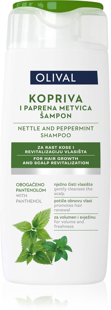 

Лечебный травяной шампунь с крапивой и мятой перечной Olival, 250 мл