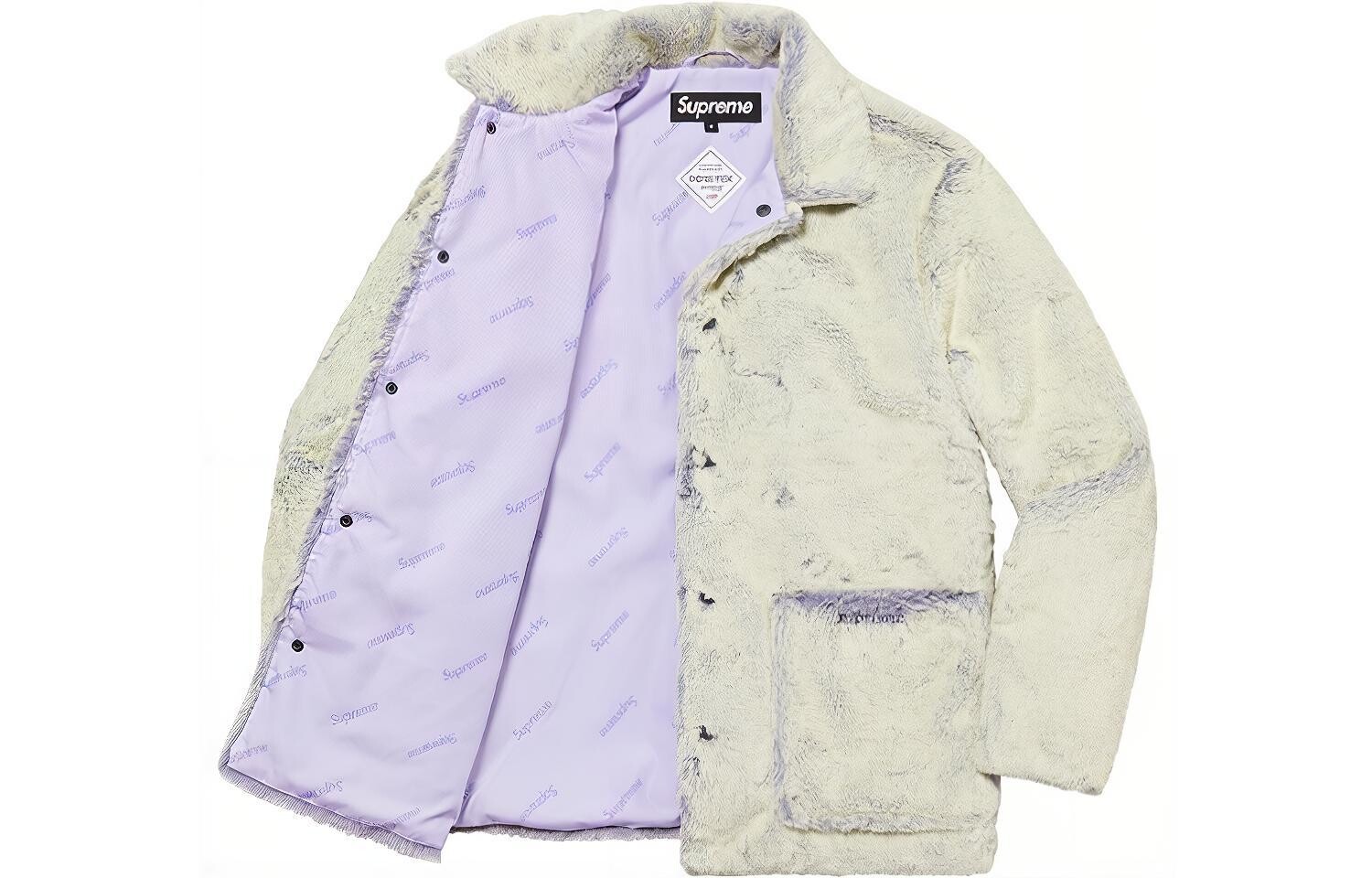 Осень-Зима 21 Пальто Унисекс Supreme, цвет Lilac — фото 3