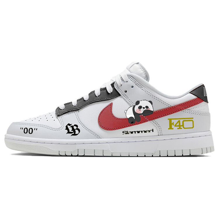 

Кроссовки Nike Dunk Skateboarding Shoes Unisex Low-top Red/white, белый