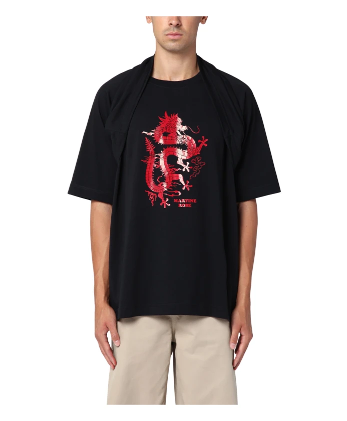 

Футболка с короткими рукавами и круглым вырезом Martine Rose, черный