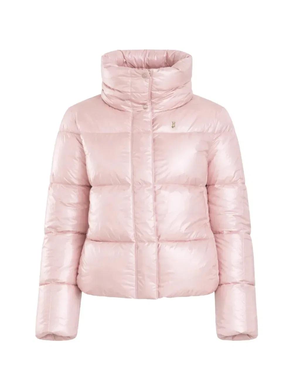 Стеганая куртка с высоким воротником Herno Kids, розовый