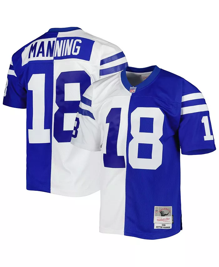 

Мужская реплика джерси Peyton Manning Royal, White Indianapolis Colts 1998 Split Legacy Mitchell & Ness