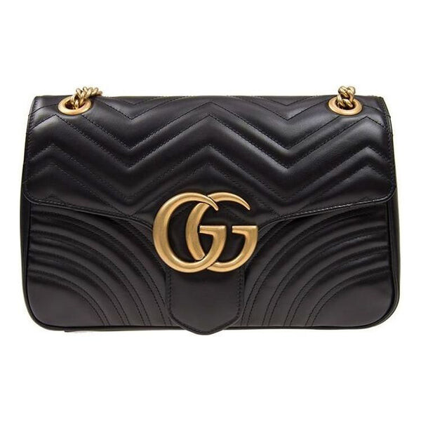 

Сумка marmont medium matelasse shoulder bag 'black' Gucci, черный