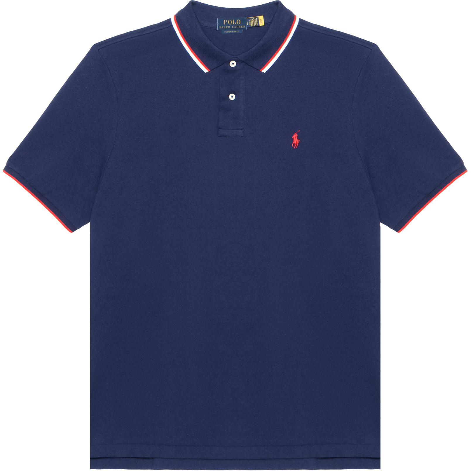 Поло с вышивкой пони и короткими рукавами Polo Ralph Lauren, синий — фото 3