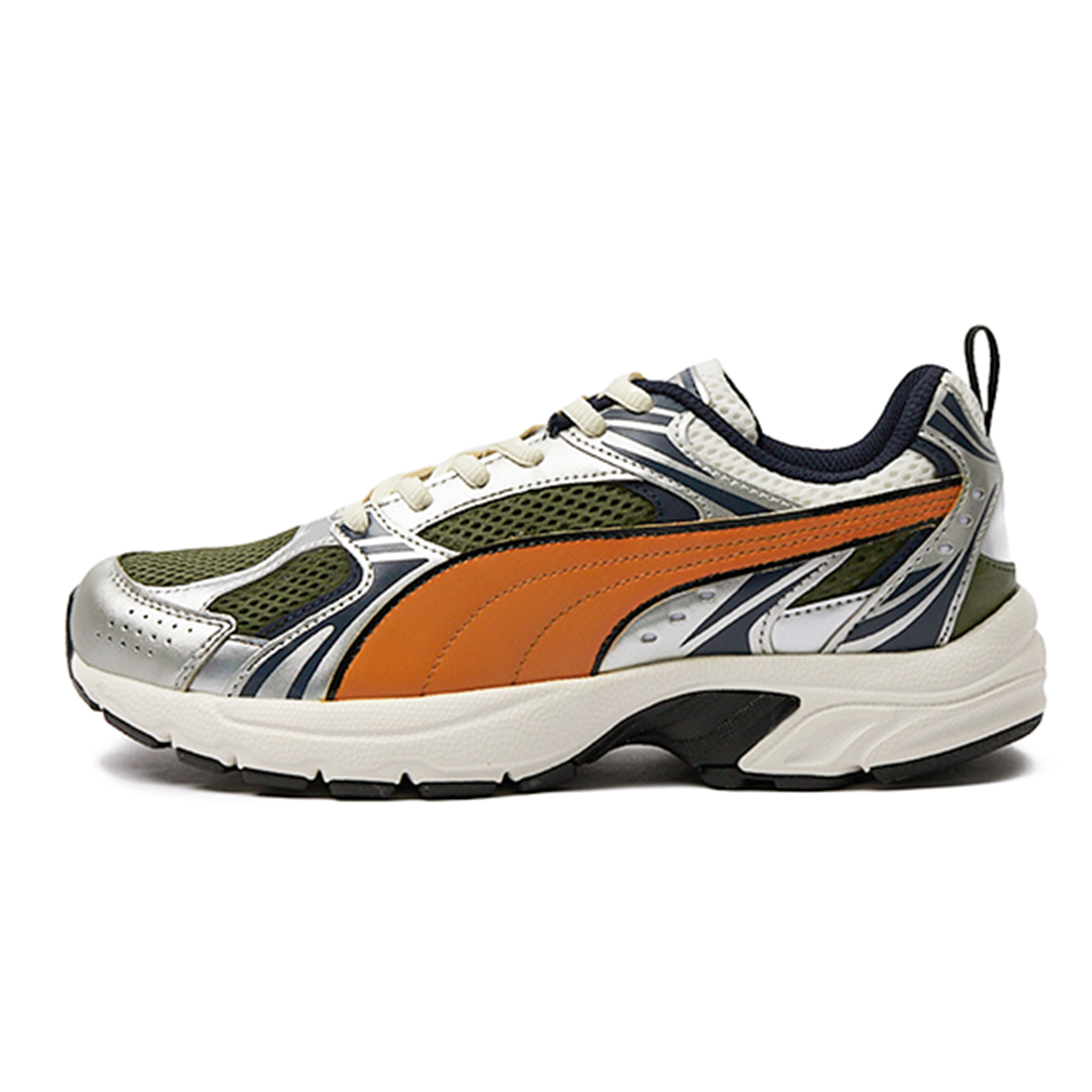 

Кроссовки Puma Milenio Lifestyle Shoes Unisex Low-top Orange/Green/Silver, зеленый