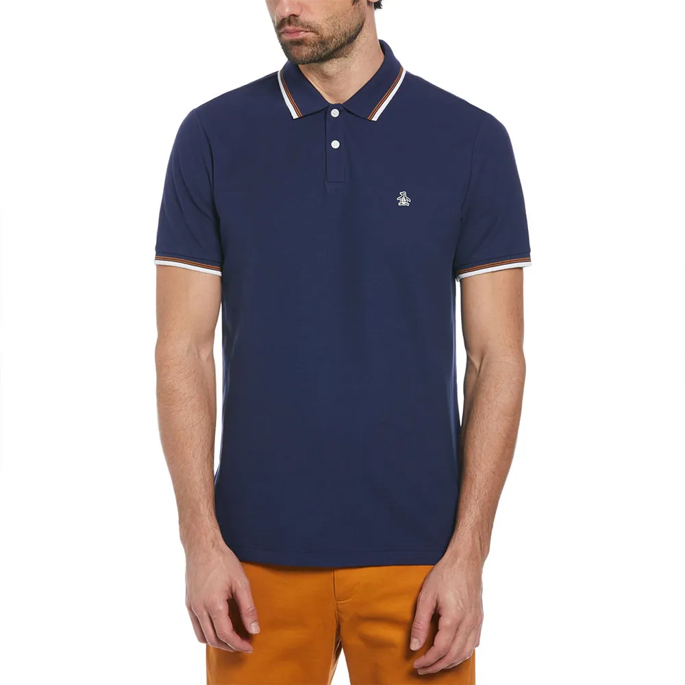 

Поло Original Penguin Tipped Organic Pique Sticker Pete, синий