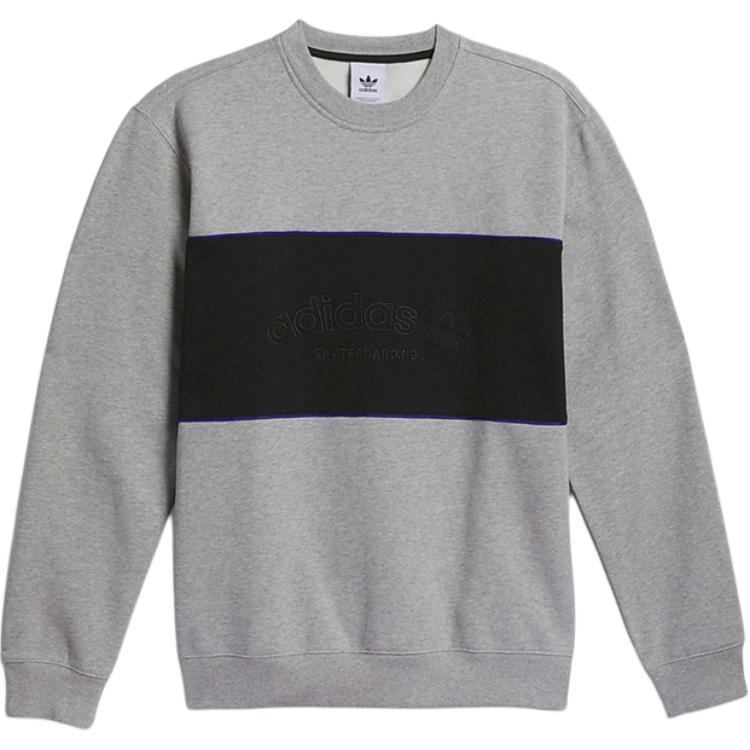 

Толстовка Adidas Skate Arched Crew Adidas Originals, серый/черный