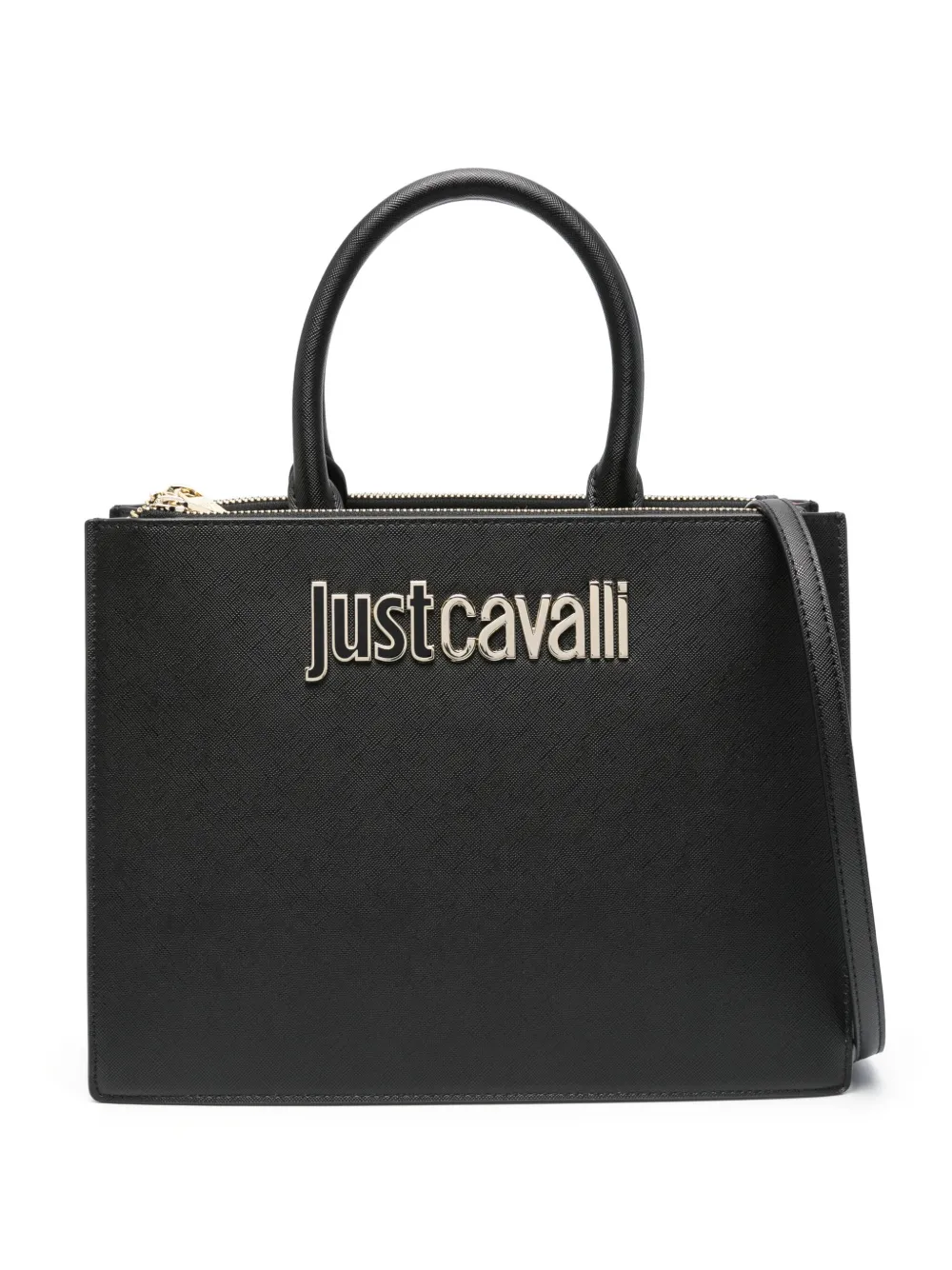 

Сумка-тоут из искусственной кожи с логотипом Just Cavalli, черный
